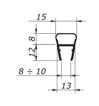 OXIDAL 338 - Shower door gasket by Nuova Oxidal - view 3